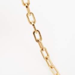 Pre Owned Tory Burch Gold Laminated Leather Reva Logo Crossbody Bag