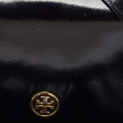 Pre Owned Tory Burch Black Saffiano Patent Leather Robinson Shoulder Bag