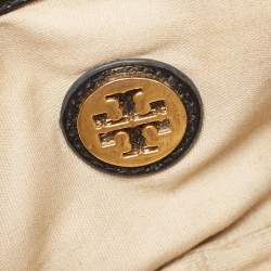 Pre Owned Tory Burch Black Saffiano Patent Leather Robinson Shoulder Bag