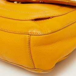 Pre Owned Tory Burch Mustard Leather Amanda Shoulder Bag