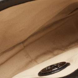 Pre Owned Tory Burch Black Leather Robinson Flap Crossbody Bag