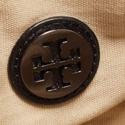 Pre Owned Tory Burch Black Leather Robinson Flap Crossbody Bag