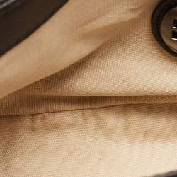 Pre Owned Tory Burch Black Leather Robinson Flap Crossbody Bag