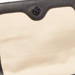 Pre Owned Tory Burch Black Leather Robinson Flap Crossbody Bag