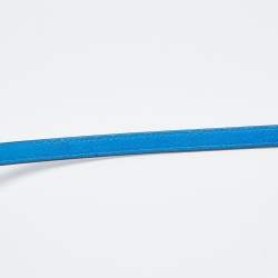 Pre Owned Tory Burch Blue Leather Fleming Shoulder Bag