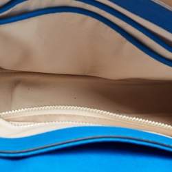 Pre Owned Tory Burch Blue Leather Fleming Shoulder Bag