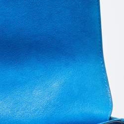 Pre Owned Tory Burch Blue Leather Fleming Shoulder Bag