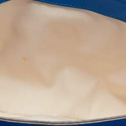 Pre Owned Tory Burch Blue Leather Fleming Shoulder Bag