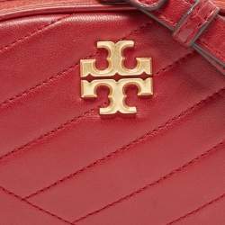 Pre Owned Tory Burch Red Leather Kira Camera Crossbody Bag