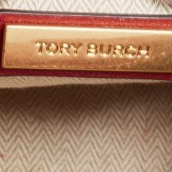 Pre Owned Tory Burch Red Leather Kira Camera Crossbody Bag