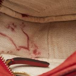 Pre Owned Tory Burch Red Leather Kira Camera Crossbody Bag