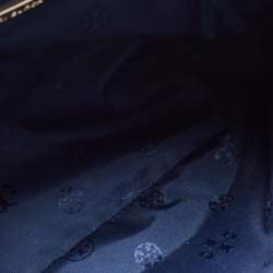 Pre Owned Tory Burch Blue Leather McGraw Slouchy Tote