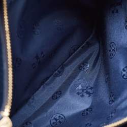 Pre Owned Tory Burch Blue Leather McGraw Slouchy Tote