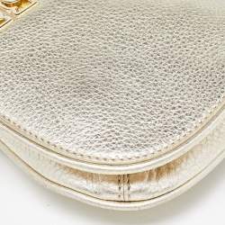 Pre Owned Tory Burch Gold Leather Britten Crossbody Bag