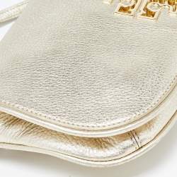 Pre Owned Tory Burch Gold Leather Britten Crossbody Bag