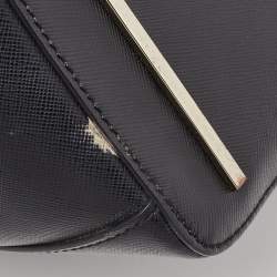 Pre Owned Tory Burch Black Leather Double Zip Robinson Tote