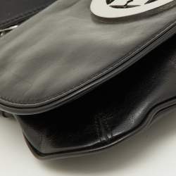 Pre Owned Tory Burch Black Leather Reva Crossbody Bag