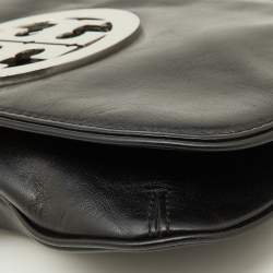 Pre Owned Tory Burch Black Leather Reva Crossbody Bag