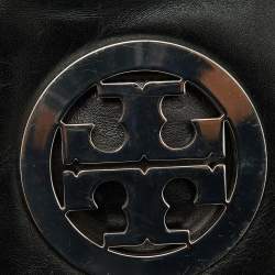 Pre Owned Tory Burch Black Leather Reva Crossbody Bag