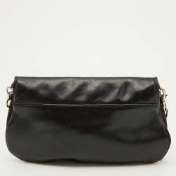 Pre Owned Tory Burch Black Leather Reva Crossbody Bag