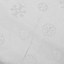 Pre Owned Tory Burch Brown Perforated Logo Leather Flap Crossbody Bag