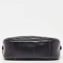 Pre Owned Tory Burch Black Leather Kira Camera Crossbody Bag