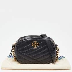 Pre Owned Tory Burch Black Leather Kira Camera Crossbody Bag