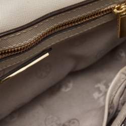 Tory Burch Beige Leather Flap Crossbody Bag
