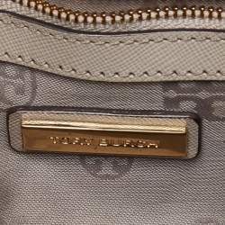 Tory Burch Beige Leather Flap Crossbody Bag