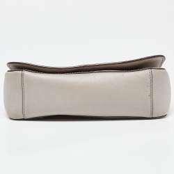 Tory Burch Beige Leather Flap Crossbody Bag