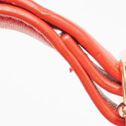 Pre Owned Tory Burch Red Studded Leather Crossbody Bag