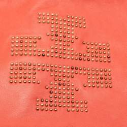 Pre Owned Tory Burch Red Studded Leather Crossbody Bag