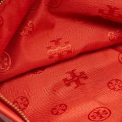 Pre Owned Tory Burch Red Studded Leather Crossbody Bag