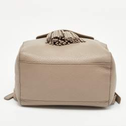 Pre Owned  Tory Burch Grey Leather Tassel Backpack