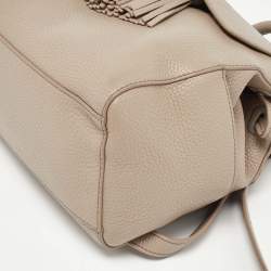 Pre Owned  Tory Burch Grey Leather Tassel Backpack