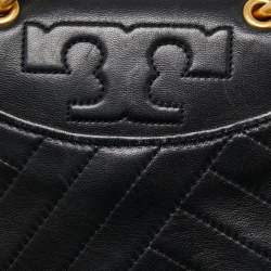 Pre Owned Tory Burch Black Leather Mini Alexa Crossbody Bag