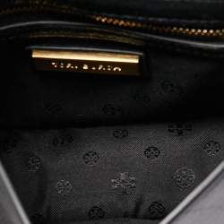 Pre Owned Tory Burch Black Leather Mini Alexa Crossbody Bag