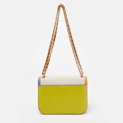 Pre Owned Tory Burch Multicolor Canvas and Leather Britten Shoulder Bag