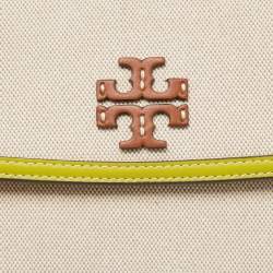 Pre Owned Tory Burch Multicolor Canvas and Leather Britten Shoulder Bag