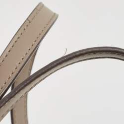 Pre Owned Tory Burch Grey Coated Canvas and Leather Gemini Link Zip Tote