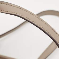 Pre Owned Tory Burch Grey Coated Canvas and Leather Gemini Link Zip Tote