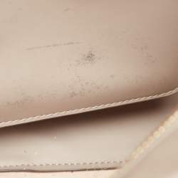 Pre Owned Tory Burch Grey Coated Canvas and Leather Gemini Link Zip Tote