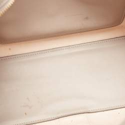 Pre Owned Tory Burch Grey Coated Canvas and Leather Gemini Link Zip Tote