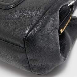 Pre Owned Tory Burch Black Leather Amanda Tote