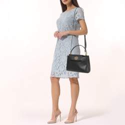Pre Owned Tory Burch Black Leather Small Britten Satchel