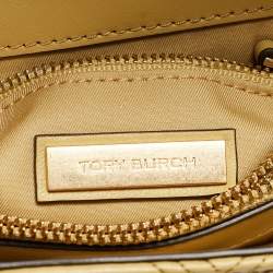 Pre Owned Tory Burch Yellow Quilted Leather Small Fleming Shoulder Bag