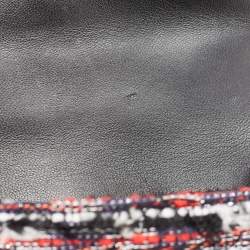 Pre Owned Tory Burch Multicolor Leather and Tweed Fleming Shoulder Bag