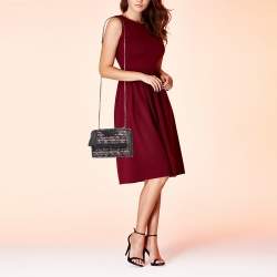 Pre Owned Tory Burch Multicolor Leather and Tweed Fleming Shoulder Bag