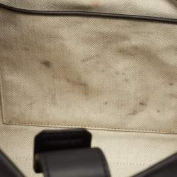 Pre Owned Tory Burch Black Bio Fabric Small Ella Tote