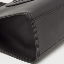 Pre Owned Tory Burch Black Bio Fabric Small Ella Tote